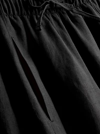 The Edit Wide-Leg Linen Pants