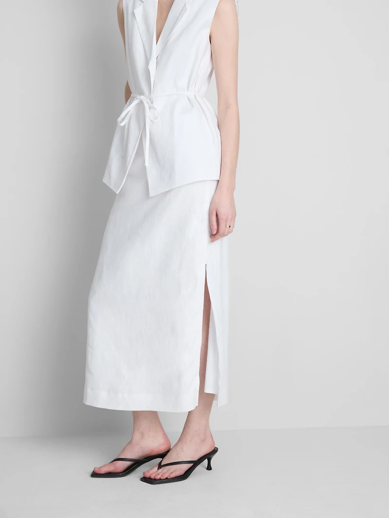 The Edit Linen Maxi Skirt