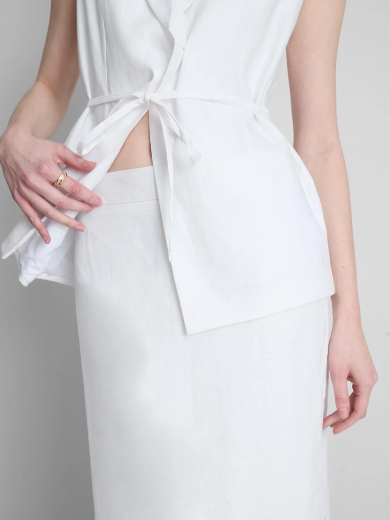 The Edit Linen Maxi Skirt