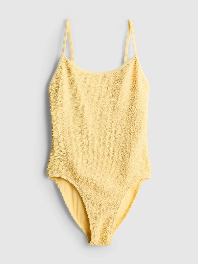 Strappy Crinkle Swimsuit