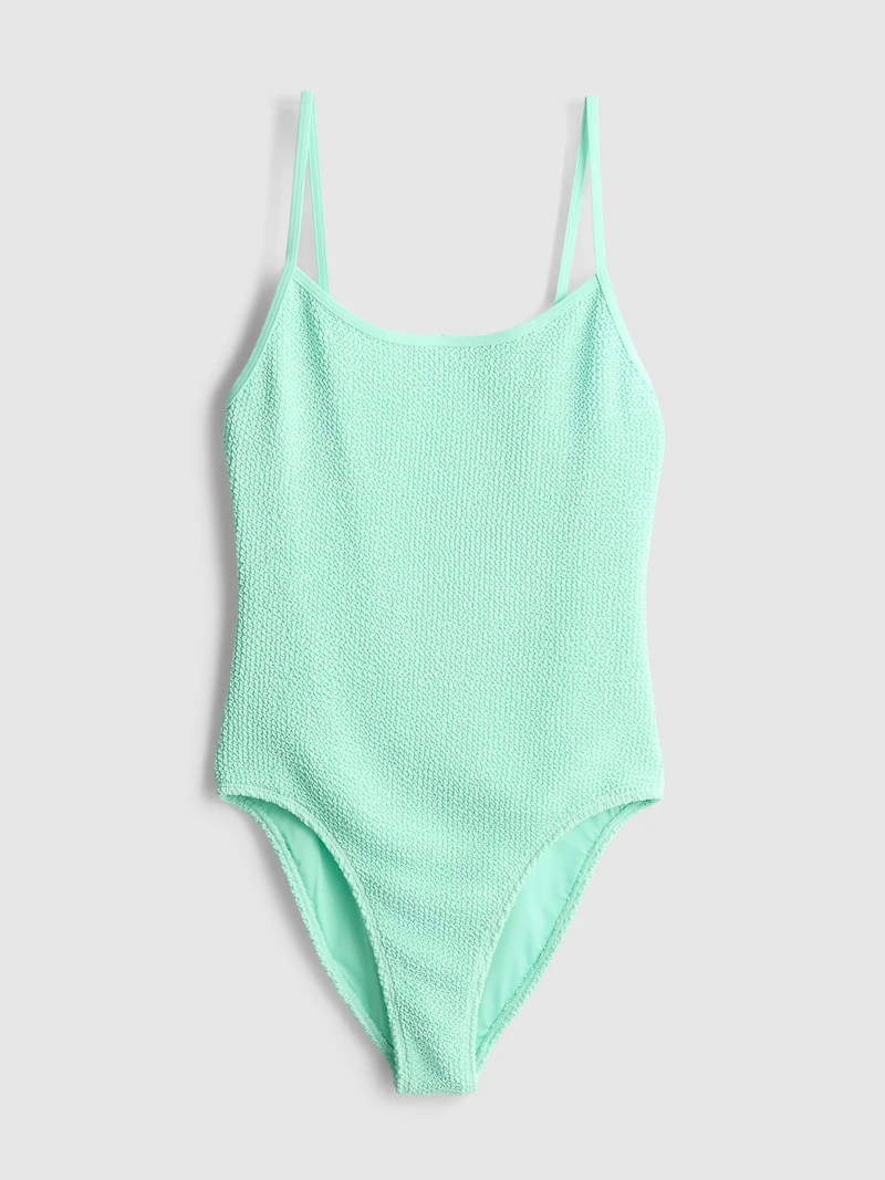 Strappy Crinkle Swimsuit