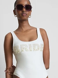 Beaded Pearl Bride Swimsuit