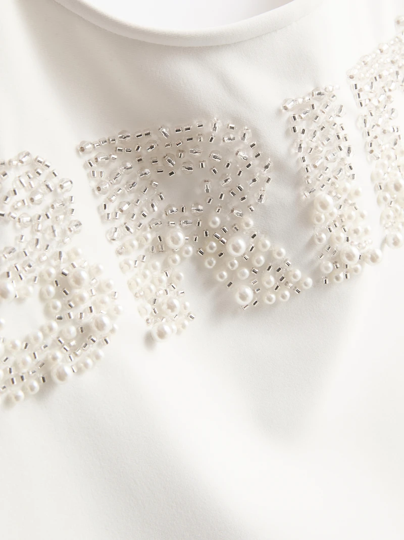Beaded Pearl Bride Swimsuit