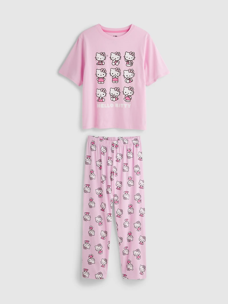 Cotton Hello Kitty Character Pajamas