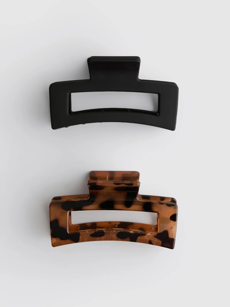 2pk Rectangle Claw Clips