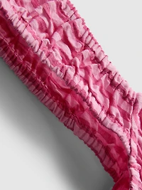 Cropped Square Neck Ruffle Top