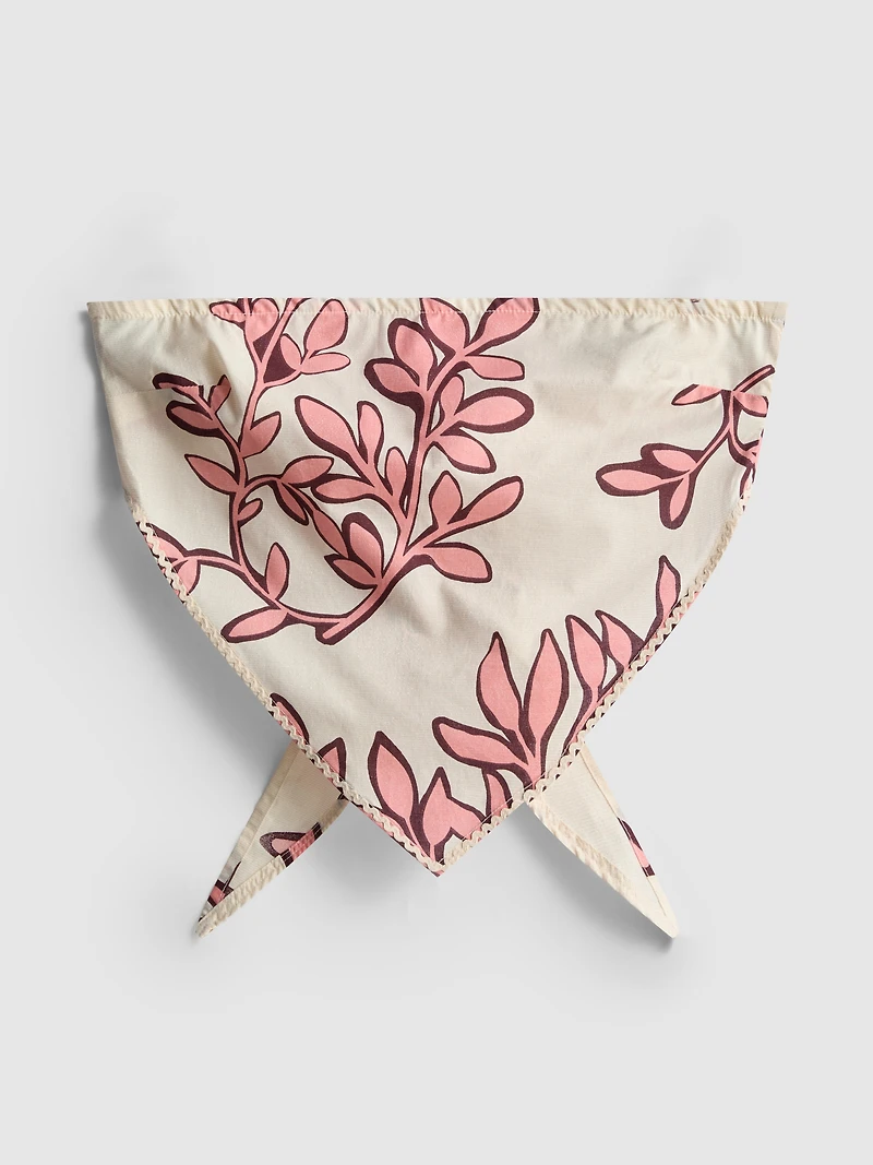 Leaf Print Bandana Tie Top