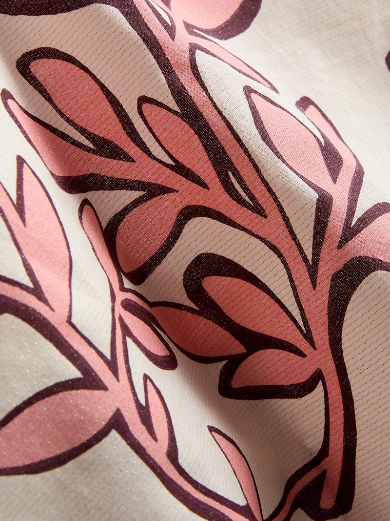 Leaf Print Bandana Tie Top