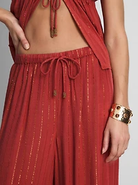 Paula Echevarría Wide Leg Sparkle Pants