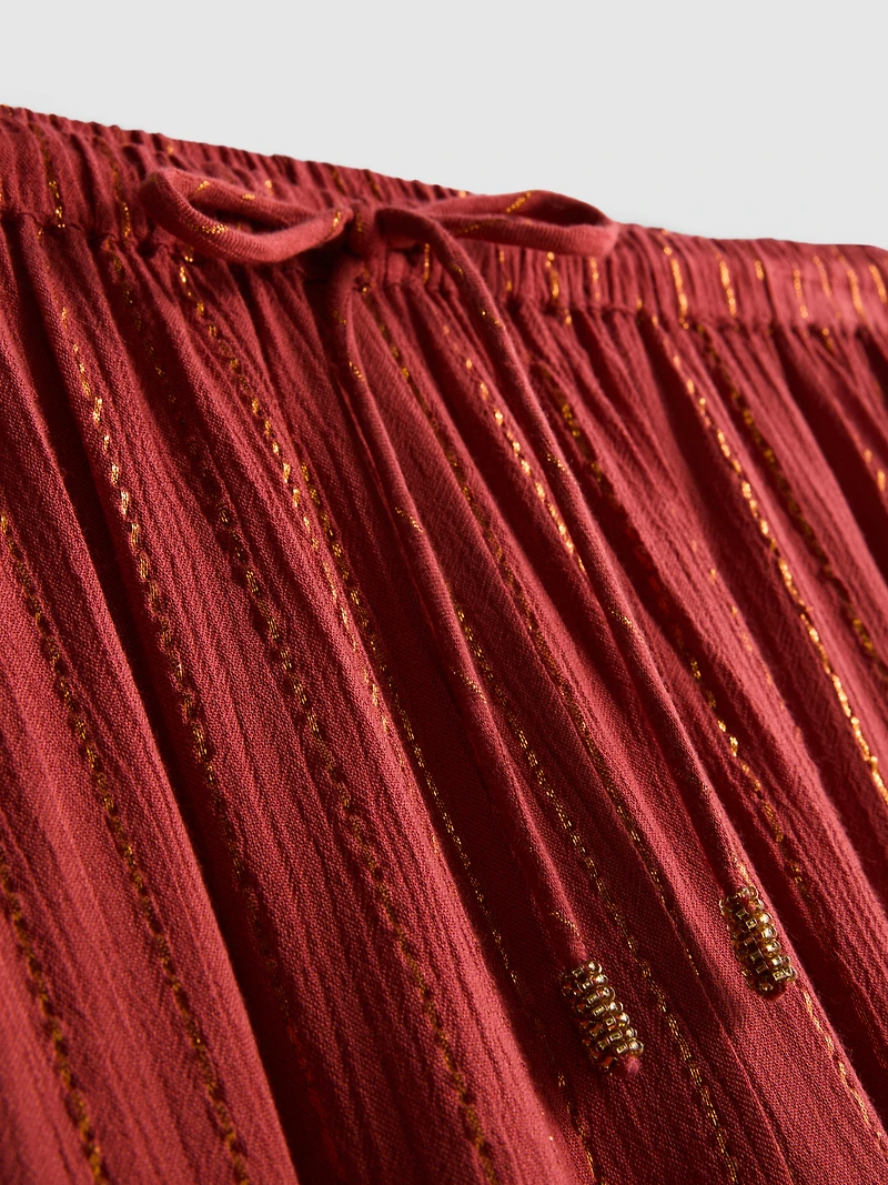 Paula Echevarría Wide Leg Sparkle Pants