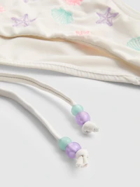 Shell Embroidered Side-Tie Bikini Bottoms