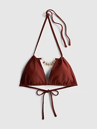 Chain Detail Triangle Bikini Top