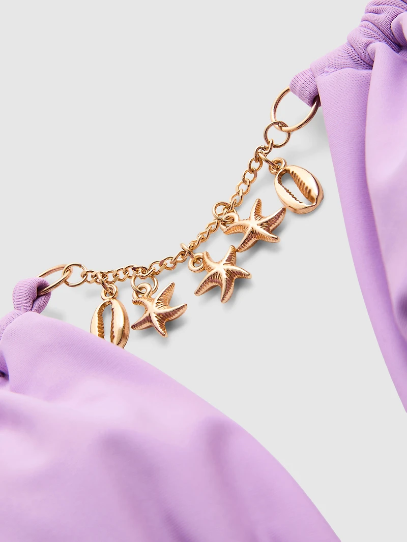 Chain Detail Triangle Bikini Top