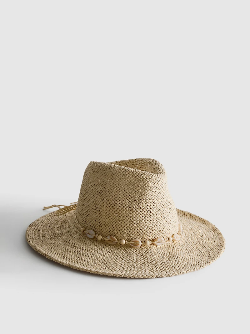 Straw Trim Beach Hat
