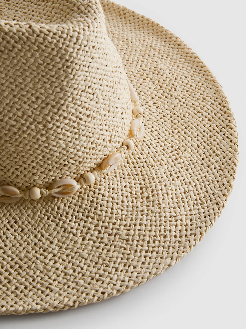 Straw Trim Beach Hat