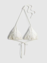 Shell Pearl Triangle Bikini Top