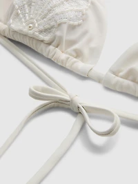 Shell Pearl Triangle Bikini Top