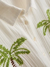 Paula Echevarría Beaded Embroidered Cotton Beach Shirt