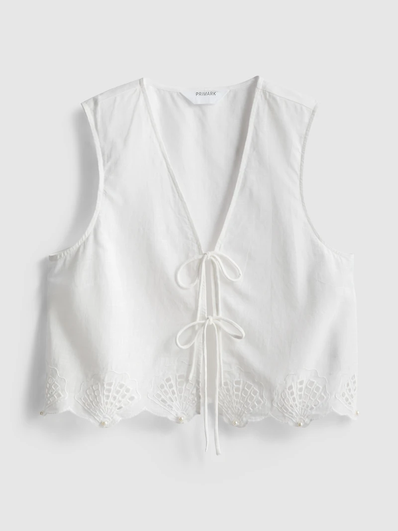 Cotton Shell Cut-Out Vest