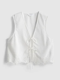 Cotton Shell Cut-Out Vest