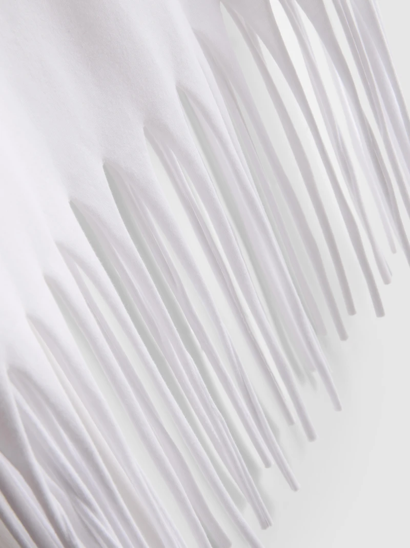 Cotton Shell Fringe Tee