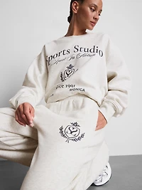 Cotton-Rich Wide-Leg Varsity Joggers