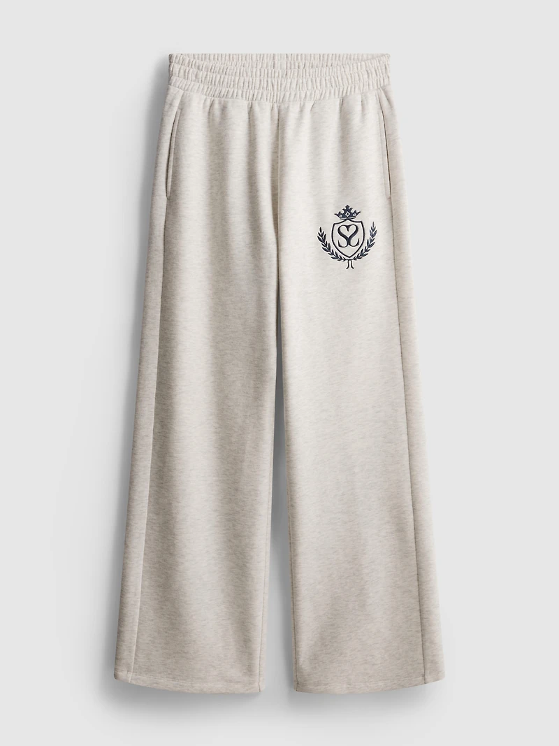 Cotton-Rich Wide-Leg Varsity Joggers