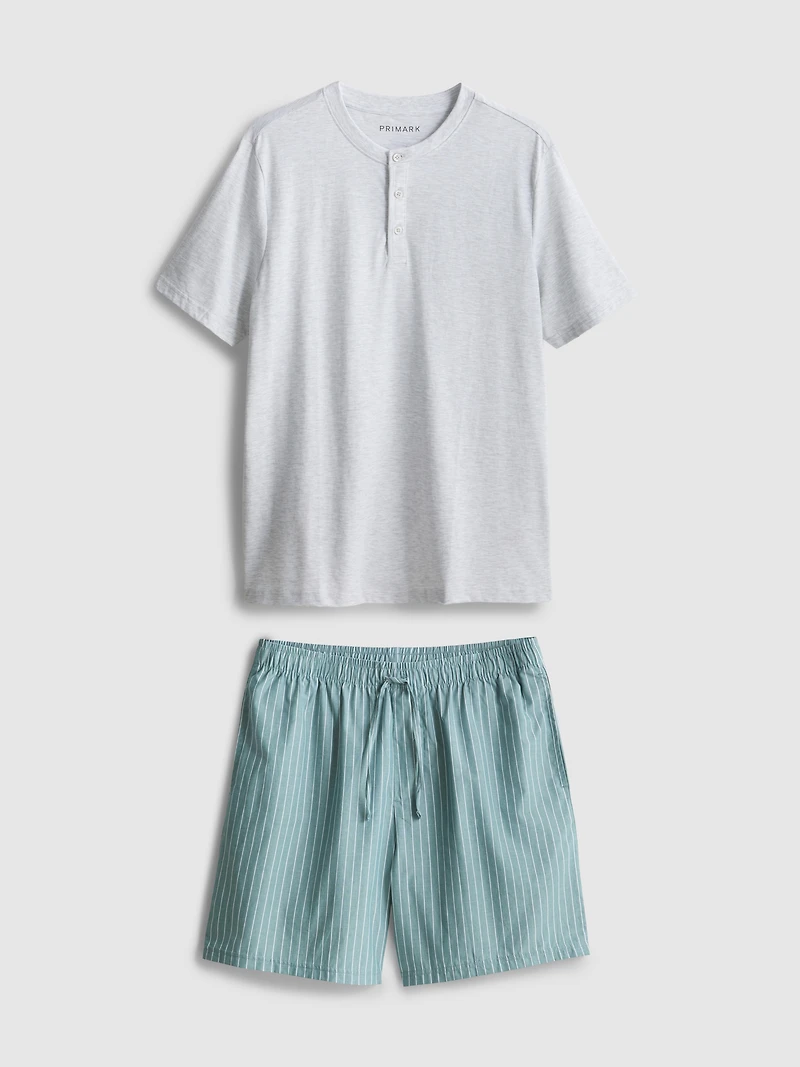 Textured Short Pajama Set