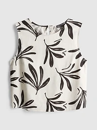 Printed Cotton-Blend Tank