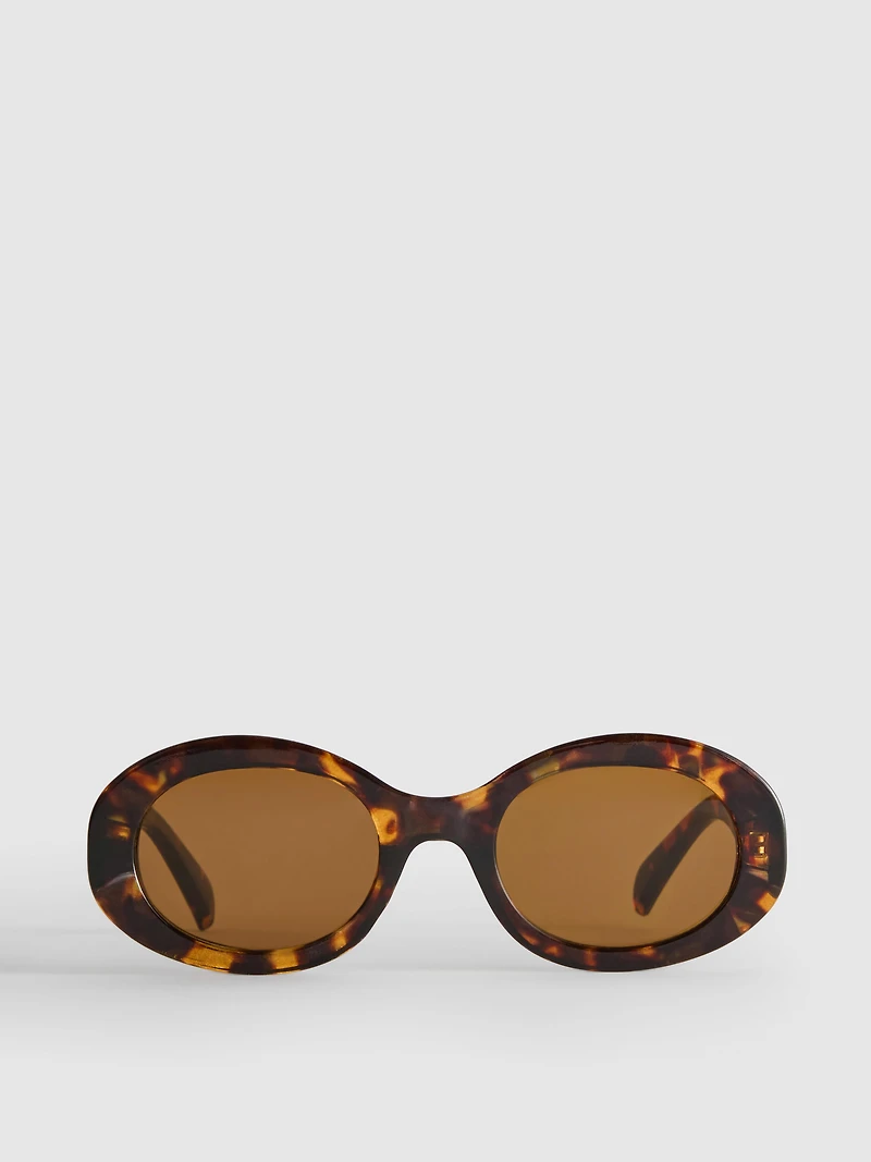 Chunky Oval Sunglasses