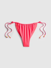 Neon Flower Side-Tie Bikini Bottoms