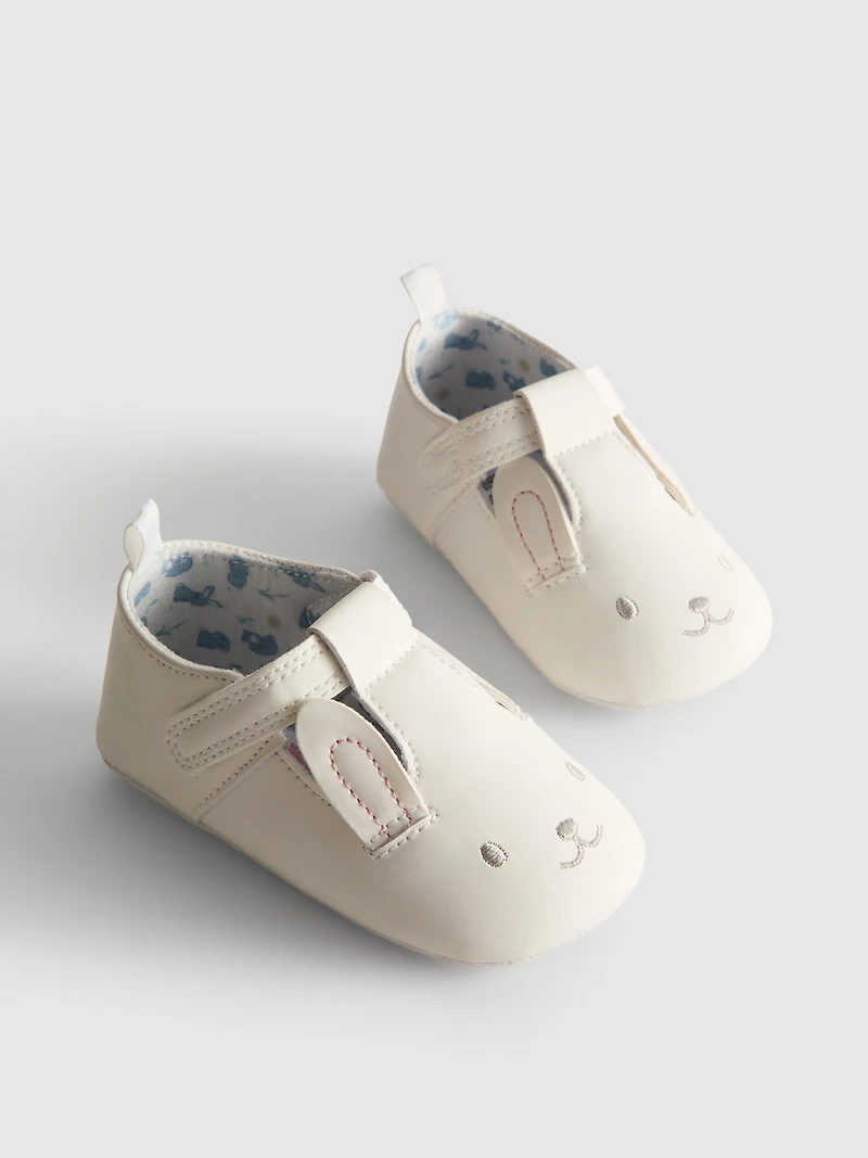 0-18mths | Bunny T-Bar Newborn Shoes