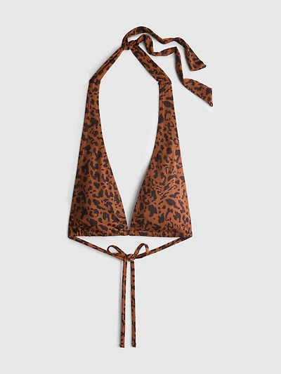 Paula Echevarría Leopard Halter Neck Bikini Top