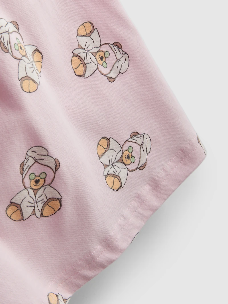 Cotton-Rich Printed Shorty Pajamas