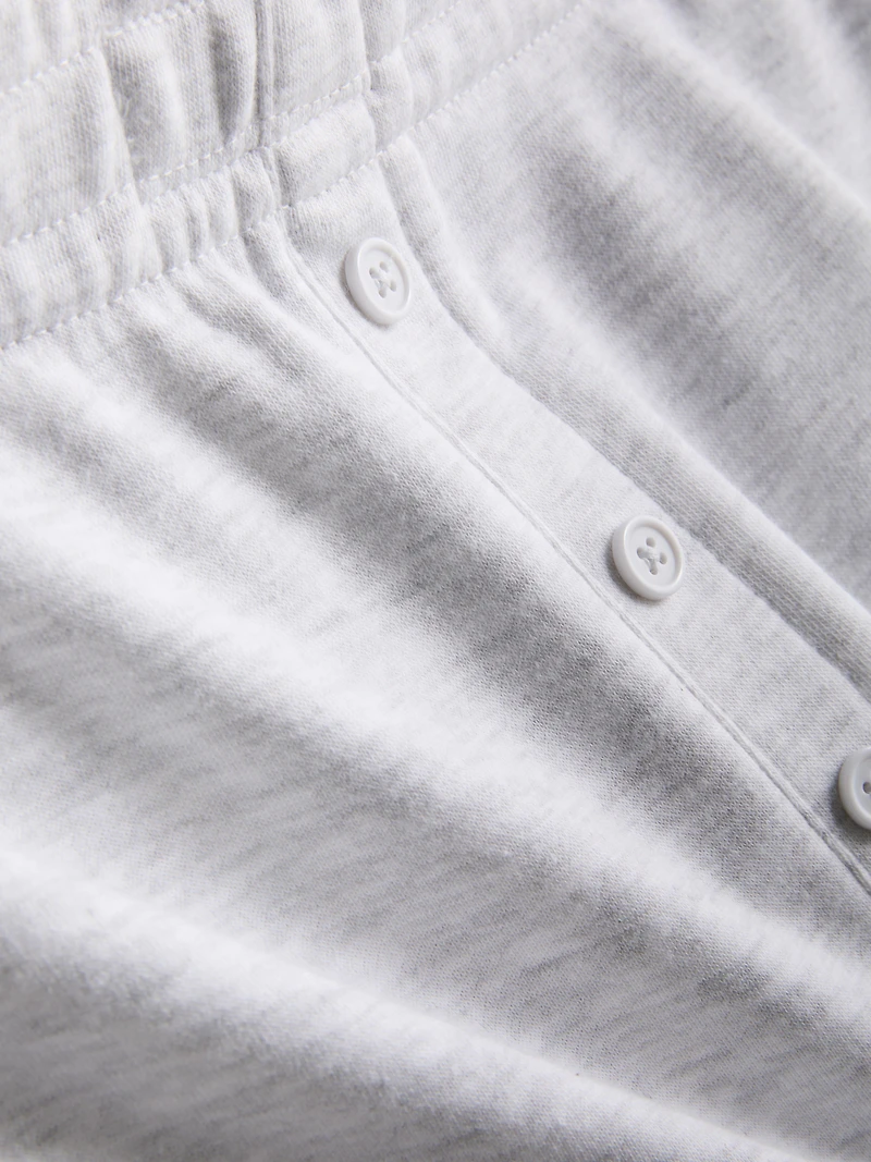 Cotton-Rich Button-Detail Jersey Shorts