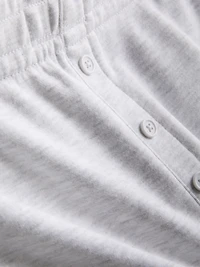 Cotton-Rich Button-Detail Jersey Shorts