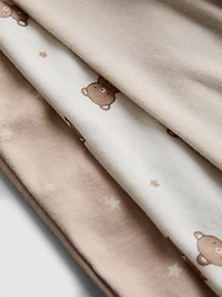 0-25mths | 3pk Bear Print Newborn Sleepers