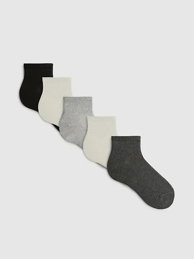 5pk Quarter Crew Socks
