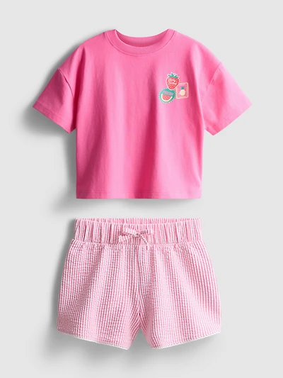 1.5-8yrs | Flower Market T-Shirt And Shorts Set