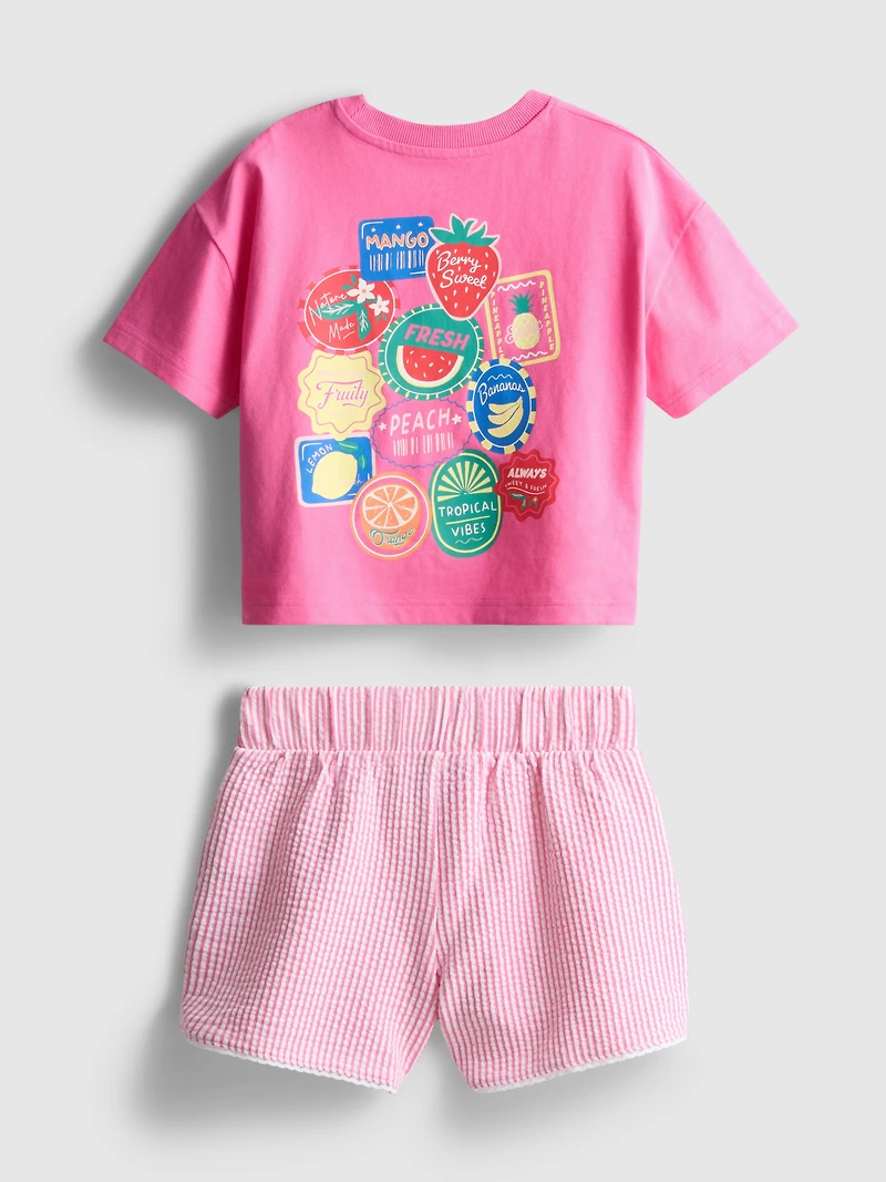 1.5-8yrs | Flower Market T-Shirt And Shorts Set