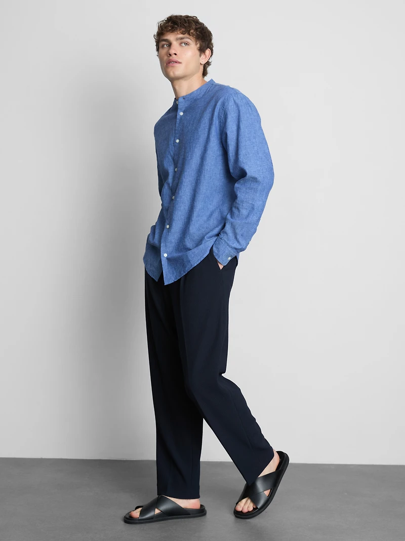Primark US Linen-Blend Grandad Collar Shirt at CoolSprings Galleria in Franklin, TN Primark US Linen-Blend Grandad Collar Shirt at CoolSprings Galleria in Franklin, TN