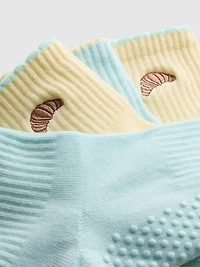 2pk Croissant Yoga Socks