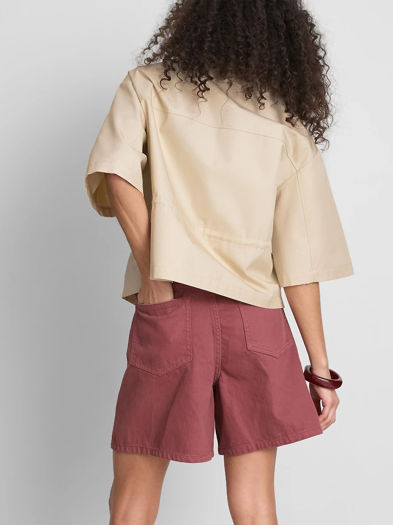 Short Sleeve Cinched Shacket