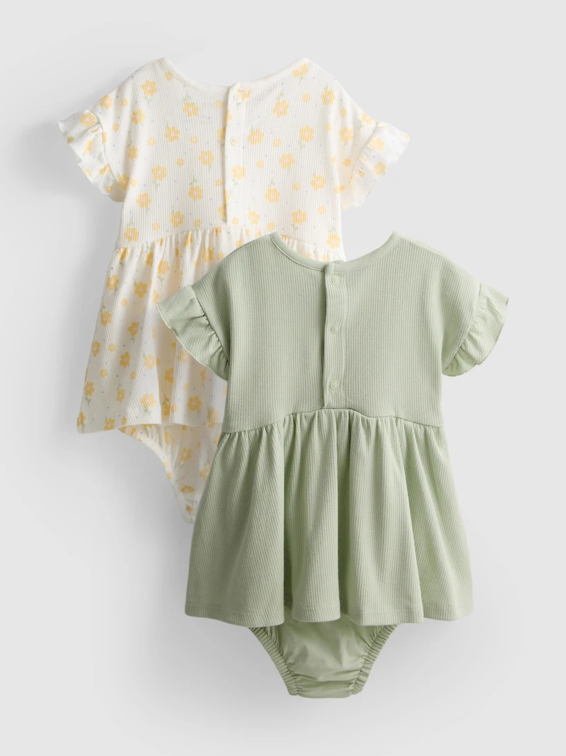 0-18mths | 2pk Newborn Smock Dresses