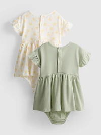 0-18mths | 2pk Newborn Smock Dresses