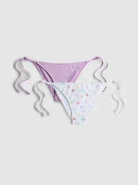 2pk Tie Side Bikini Bottoms