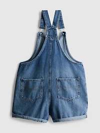 7-15yrs | Embroidered Denim Dungarees