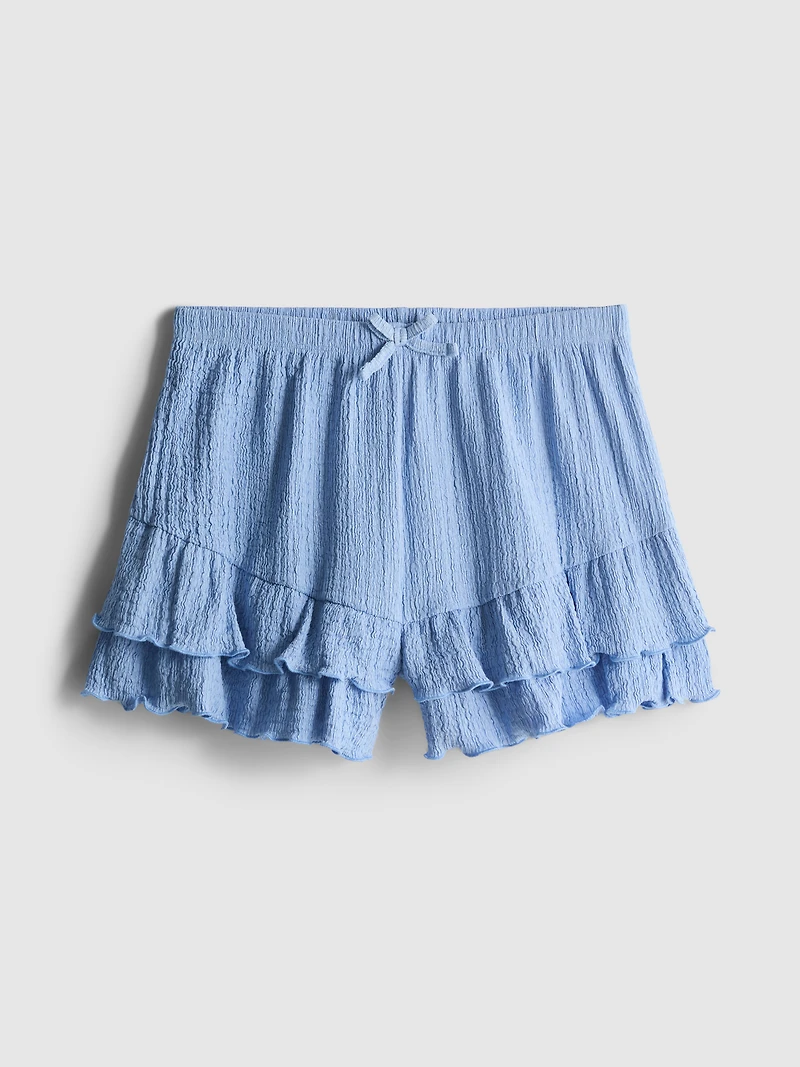 7-15yrs | Crinkle Tiered Shorts