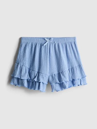 7-15yrs | Crinkle Tiered Shorts