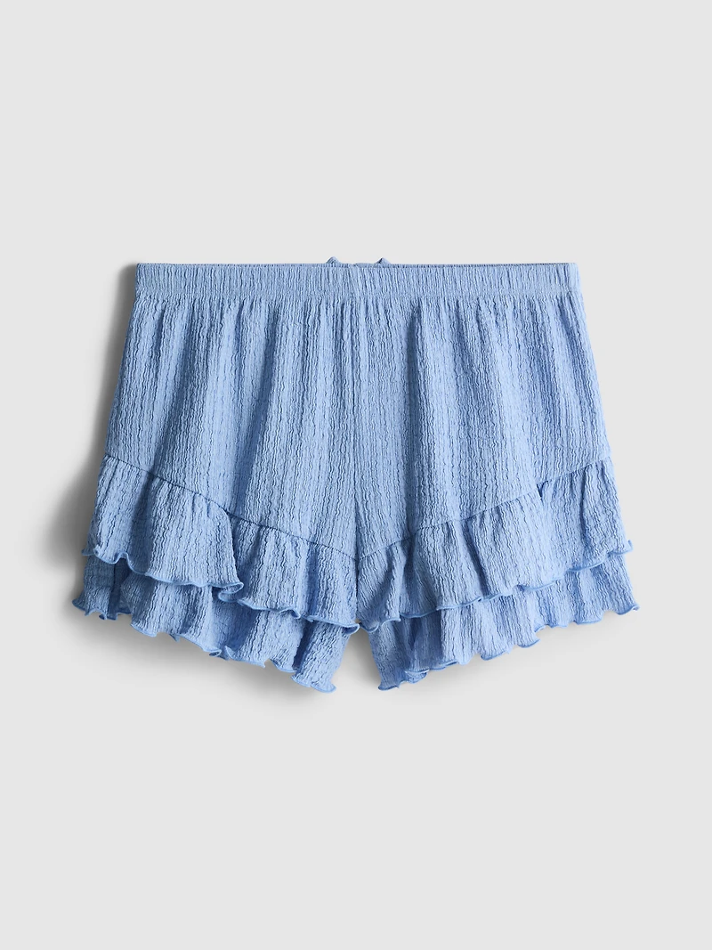 7-15yrs | Crinkle Tiered Shorts